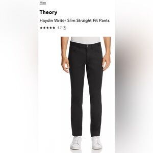 theory Men’s Haydin Straight Cut Slim Fit Jeans in Necromancer size 36x34